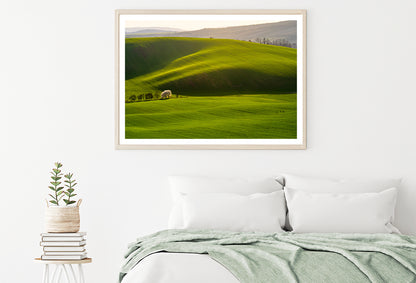 Large Green Field with a Sky and Mountain Home Decor Premium Quality Poster Print Choose Your Sizes