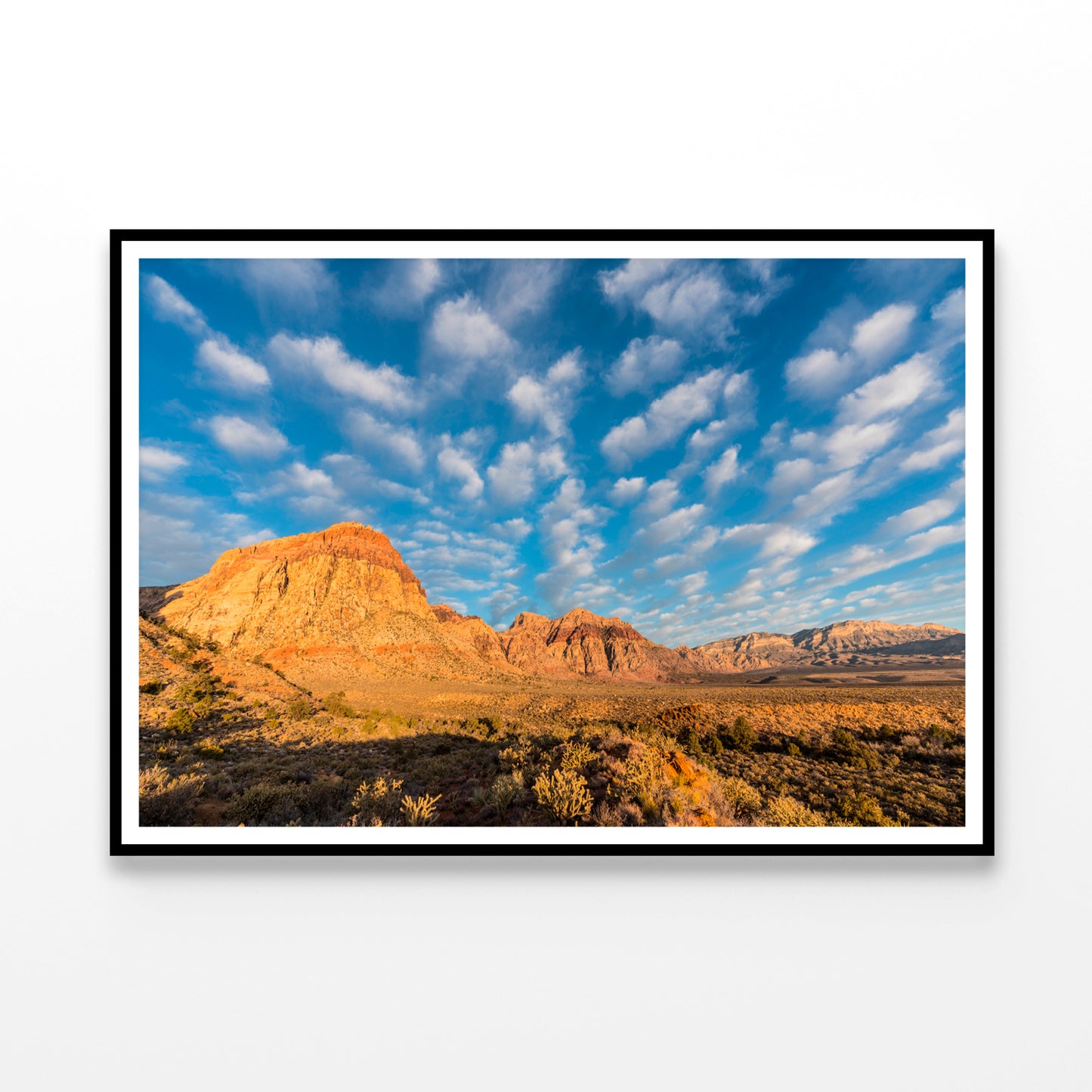 Early Morning Light With Partly Cloudy Sky Nevada Home Decor Premium Quality Poster Print Choose Your Sizes