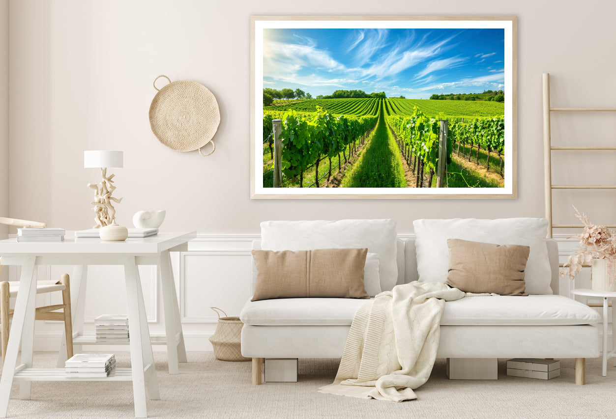 Rows of Green Plants with Sky Home Decor Premium Quality Poster Print Choose Your Sizes - Bella Home Decor