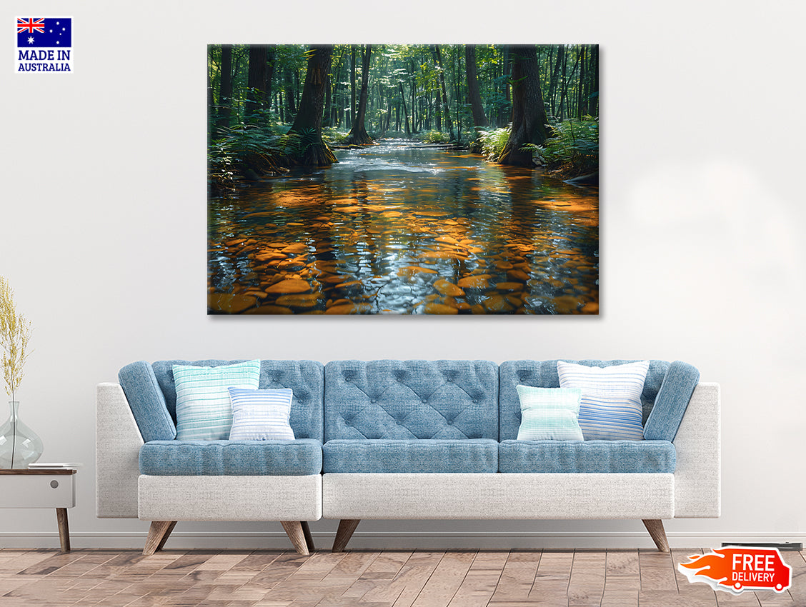 View of Forest in the Morning Print 100% Australian Made - Bella Home Decor