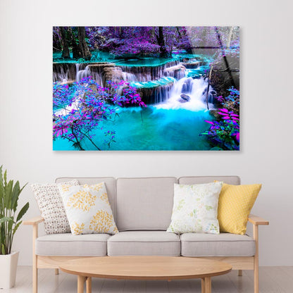 Colorful Autumn Forest at Kanchanaburi, Thailand Acrylic Glass Print Tempered Glass Wall Art 100% Made in Australia Ready to Hang