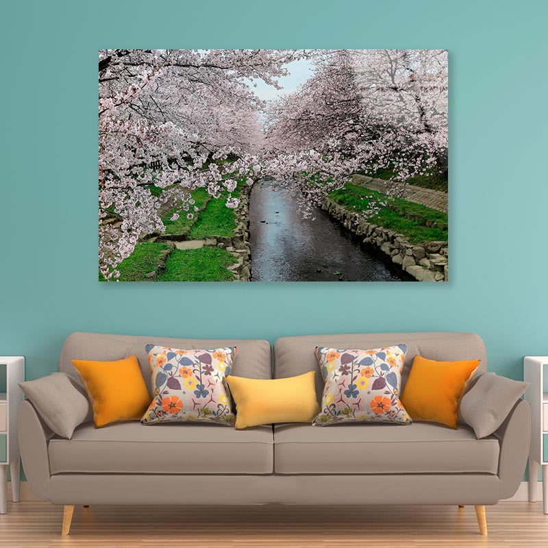 Pink Cherry Blossom Trees Acrylic Glass Print Tempered Glass Wall Art 100% Made in Australia Ready to Hang