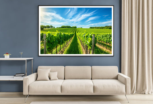 Rows of Green Plants with Sky Home Decor Premium Quality Poster Print Choose Your Sizes - Bella Home Decor