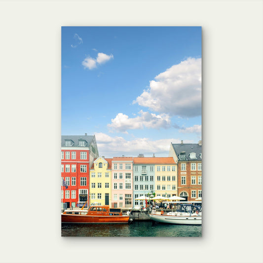 Nyhavn In Copenhagen Denmark 60x90cm Metal Print Ready to Hang