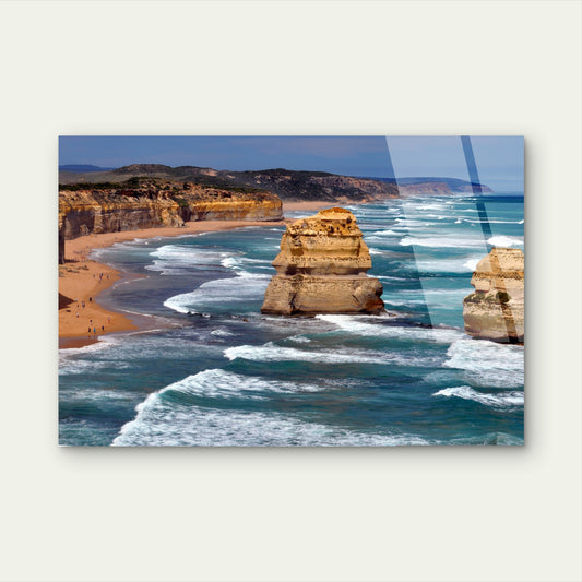 Twelve Apostles Coastal Sea Stack Rock Acrylic Glass Printing Wall Art Australian Made Quality