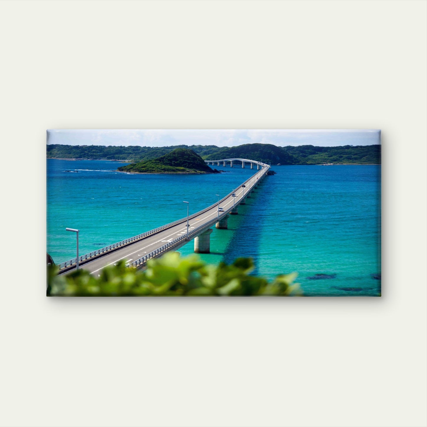 Ocean Highway Bridge Wall Art Canvas Office Home Room Framed 120x60cm