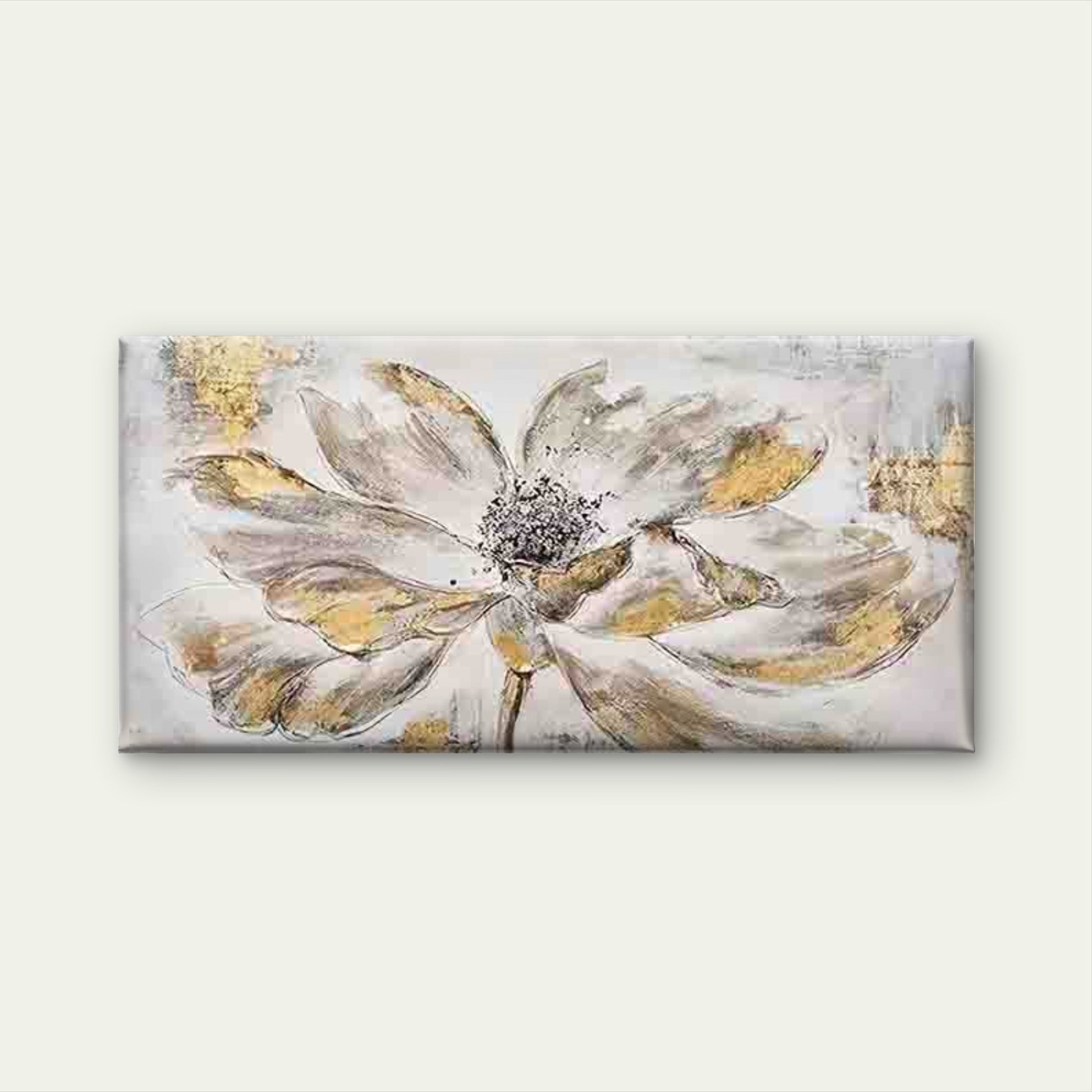 Abstract Leaf Design Wall Art Canvas Office Home Room Framed 120x60cm - Bella Home Decor