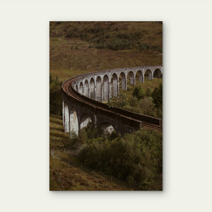 Iconic Glenfinnan Viaduct In Scenic Highlands 60x90cm Metal Print Ready to Hang