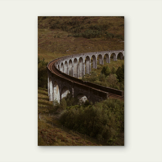 Iconic Glenfinnan Viaduct In Scenic Highlands 60x90cm Metal Print Ready to Hang