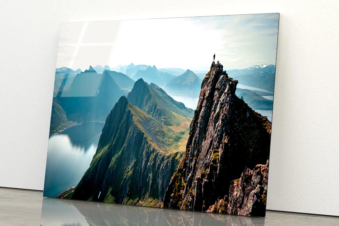 Morning Views In Senja Norway Acrylic Glass Print Tempered Glass Wall Art 100% Made in Australia Ready to Hang