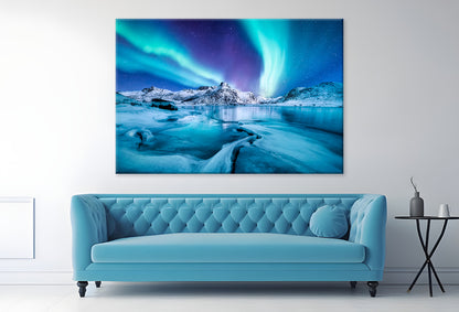 Aurora Borealis Lofoten Islands Wall Art Decor 100% Australian Made - Bella Home Decor