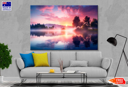 Forest Outdoor Scenery Sunrise Landscape  Wall Art Decor 100% Australian Made