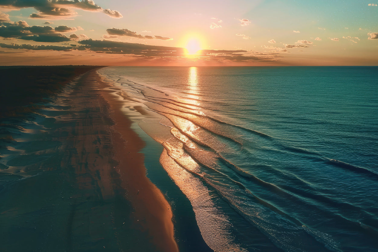 Beach at Sunset, Sky Home Decor Premium Quality Poster Print Choose Your Sizes - Bella Home Decor