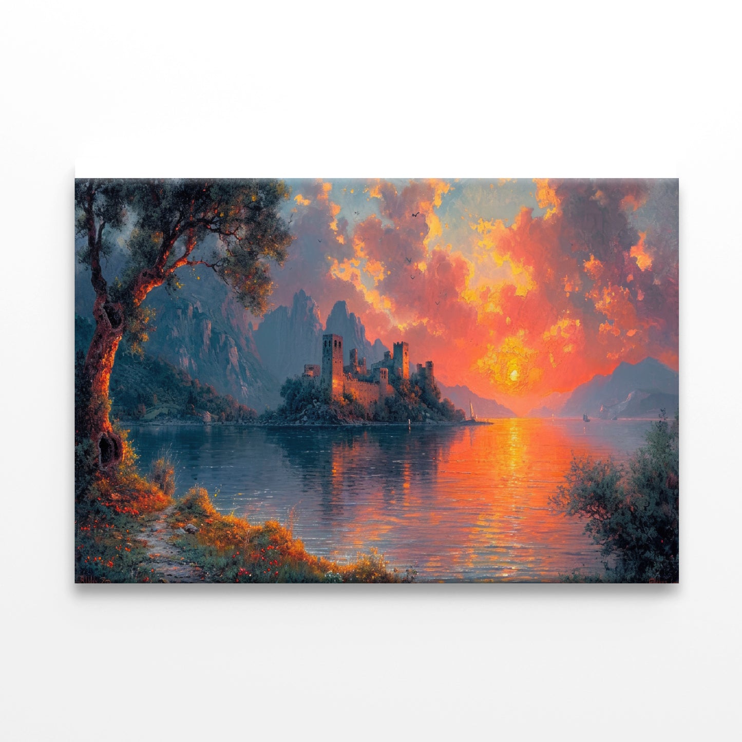 Fortress on an Island with Sky Print 100% Australian Made - Bella Home Decor