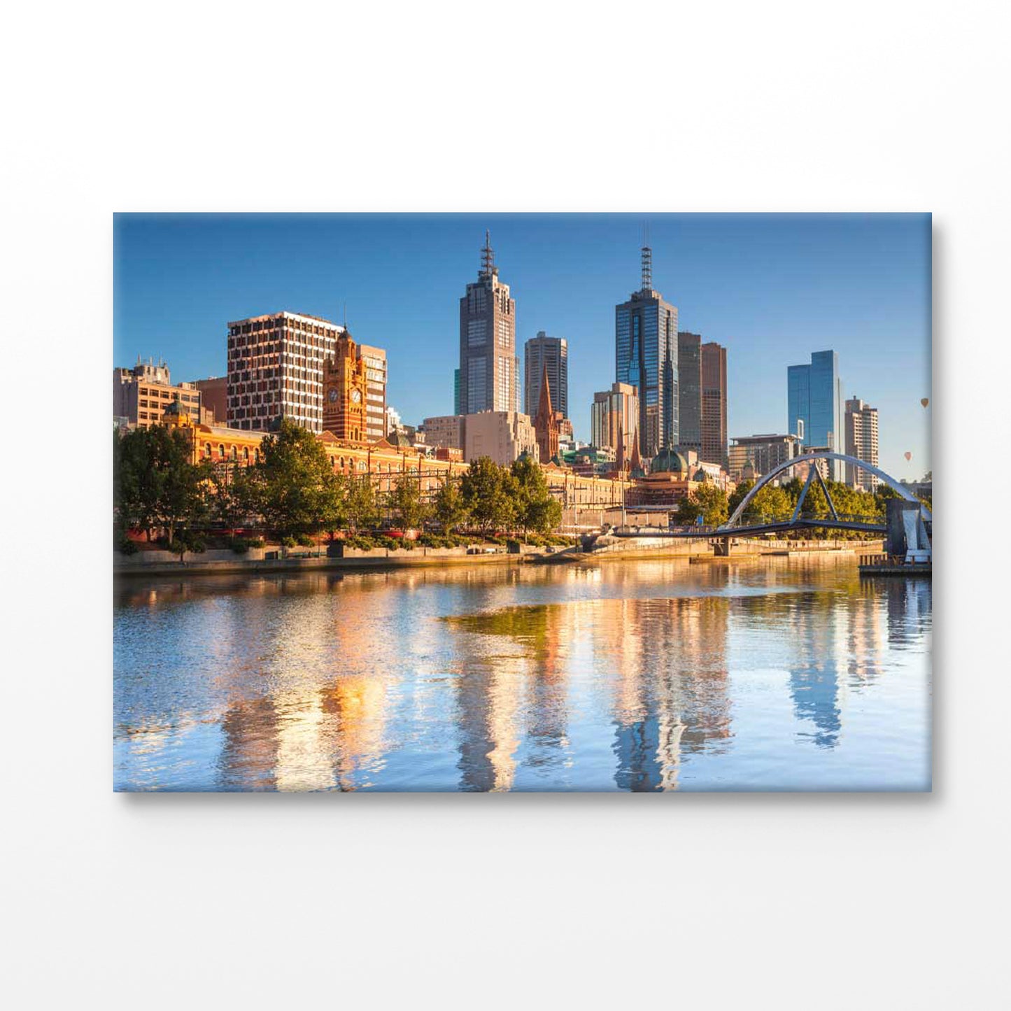 Bella Home Cityscape & River View Melbourne Print Canvas Ready to hang