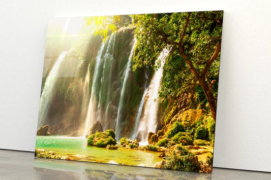 Ban Gioc - Detian Waterfall in Vietnam Acrylic Glass Print Tempered Glass Wall Art 100% Made in Australia Ready to Hang