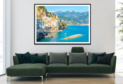 Small Rocky Island in Blue Ocean Home Decor Premium Quality Poster Print Choose Your Sizes