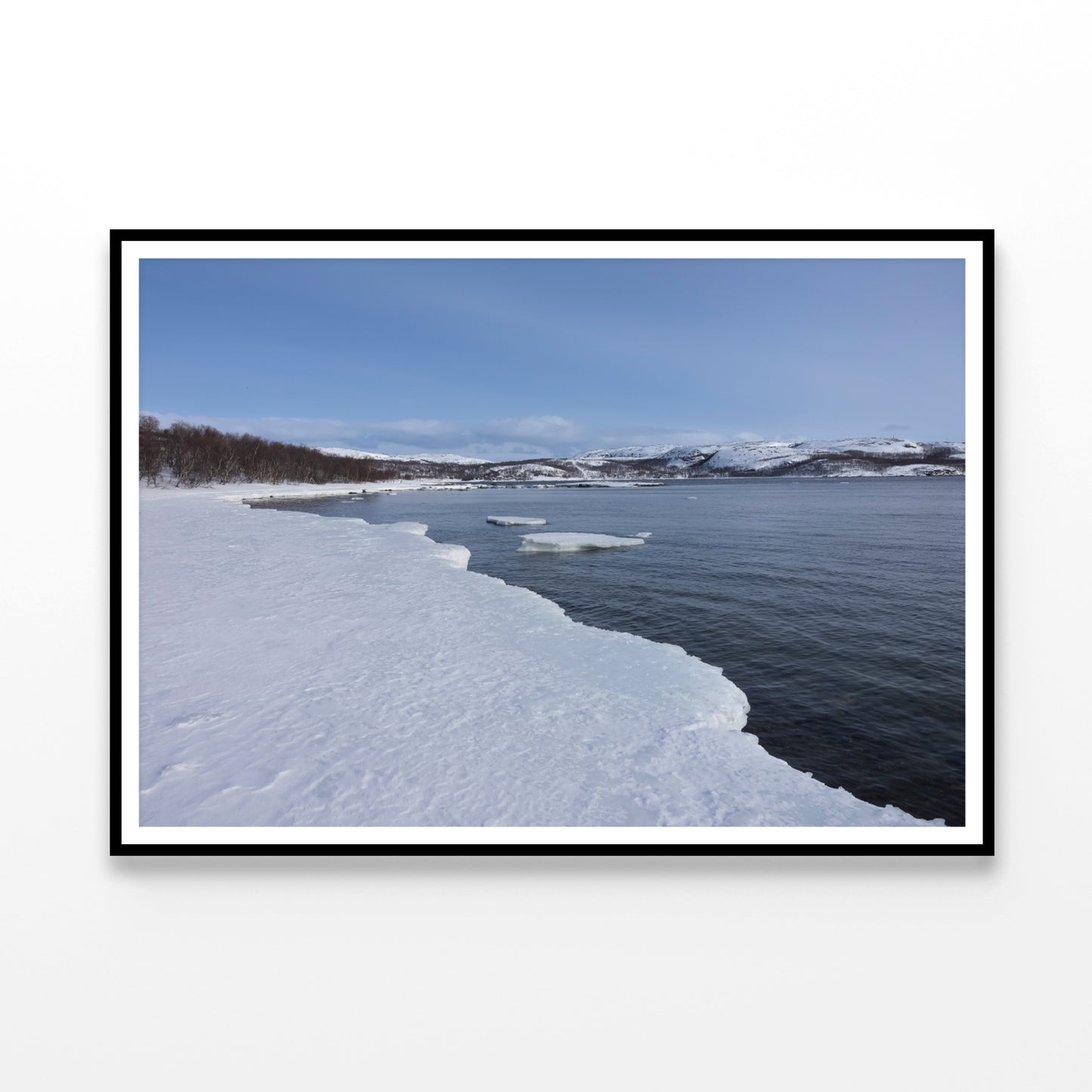 Body of Water Surrounded by Trees in winter Home Decor Premium Quality Poster Print Choose Your Sizes