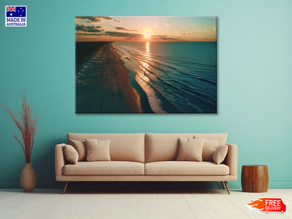 Beach at Sunset, Sky Print 100% Australian Made - Bella Home Decor