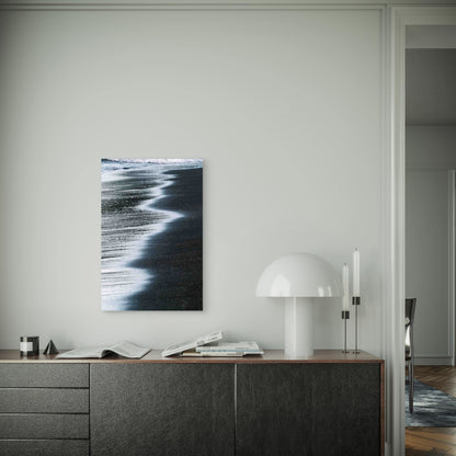 Black Sand Beach In Vik Iceland 60x90cm Metal Print Ready to Hang