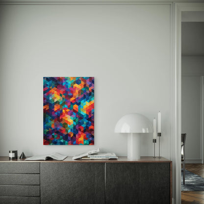 Abstract Geometric Tessellation Pattern Metal Print Ready to Hang