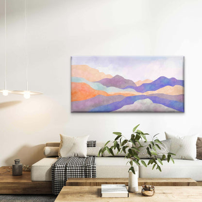 Serene Watercolor Peaks Wall Art Canvas Office Home Room Framed 120x60cm - Bella Home Decor