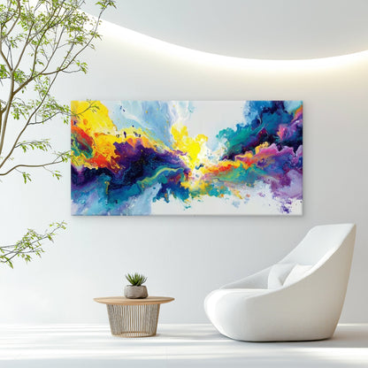 Vibrant Color Explosion Wall Art Canvas Office Home Room Framed 120x60cm