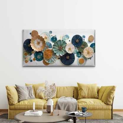 Modern Abstract Ceramic Wall Art Canvas Office Home Room Framed 120x60cm