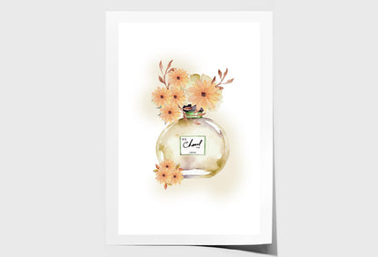 Yellow Perfume Wall Art Limited Edition High Quality Print Unframed Roll Canvas None