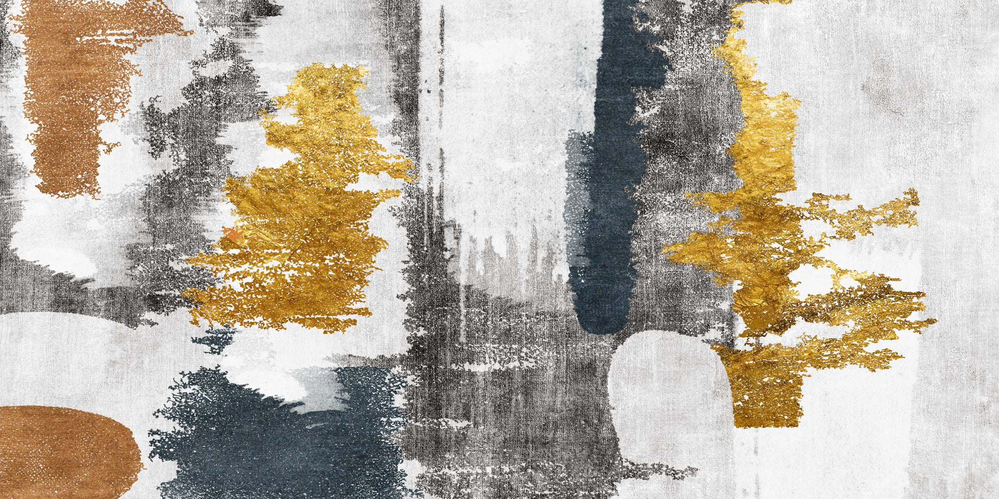 Gold Leaf Texture Canvas Wall Art Canvas Office Home Room Framed 120x60cm - Bella Home Decor