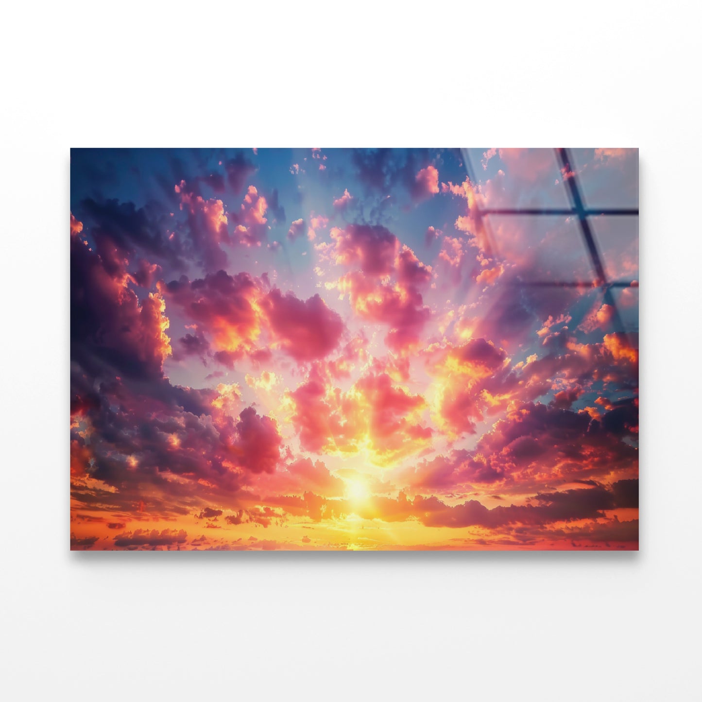 Beautiful Sunset over the Ocean Acrylic Glass Print Tempered Glass Wall Art 100% Made in Australia Ready to Hang