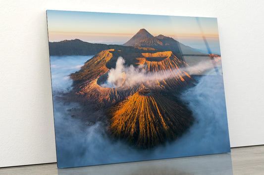 Sunrise in the Bromo Mountain in Indonesia Acrylic Glass Print Tempered Glass Wall Art 100% Made in Australia Ready to Hang