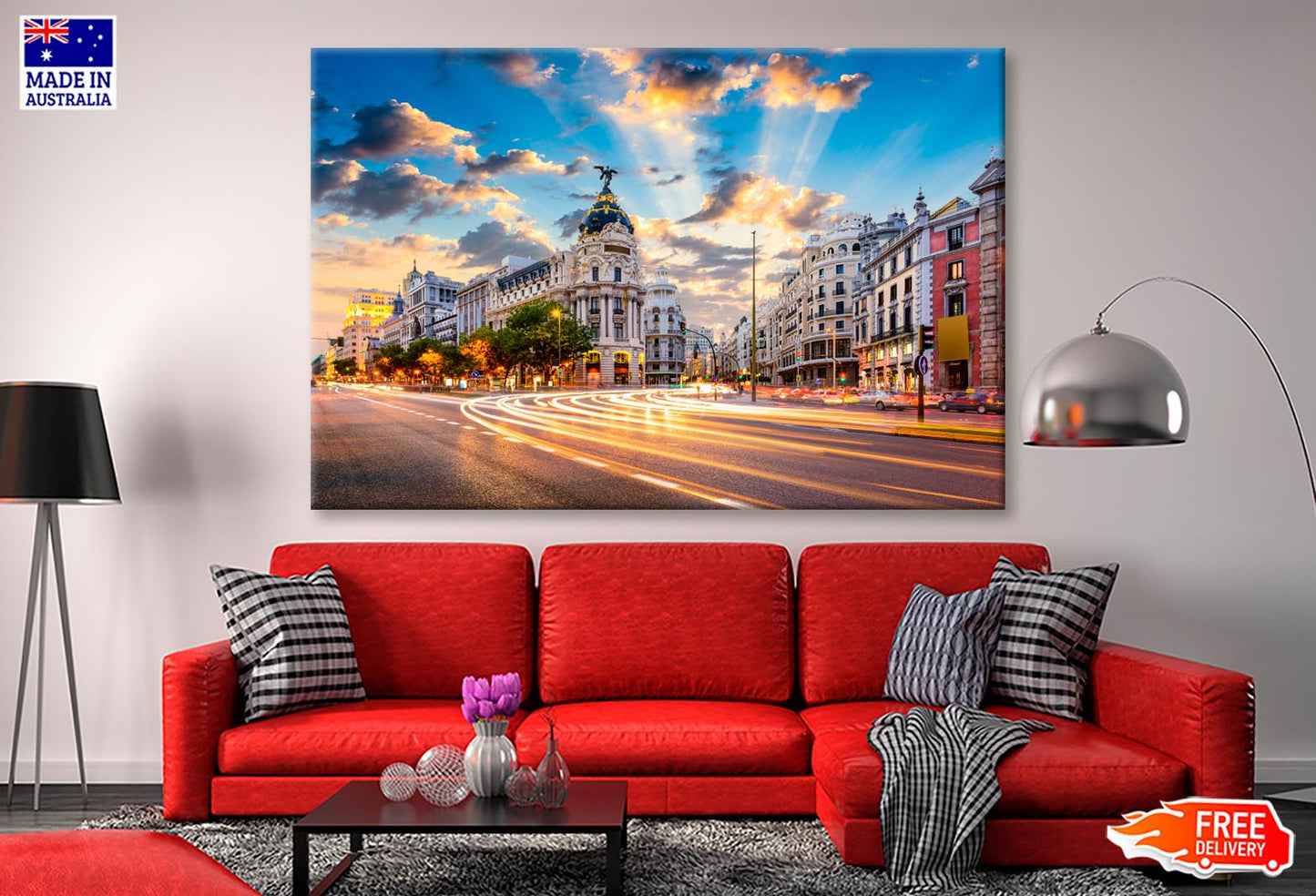 Madrid, Spain Cityscape  Wall Art Decor 100% Australian Made