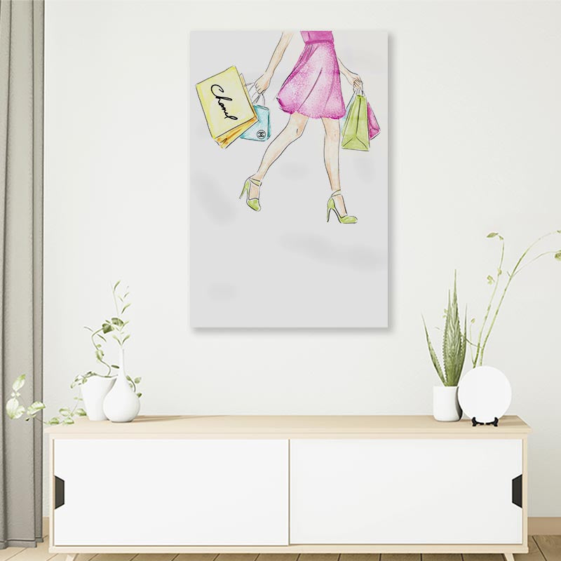 Luxury Green Heels 3D Design Acrylic Glass Print Tempered Glass Wall Art 100% Made in Australia Ready to Hang