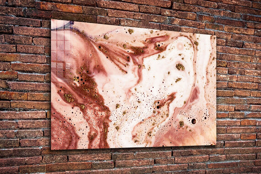 Pink Beige Abstract UV Direct Aluminum Print Australian Made Quality