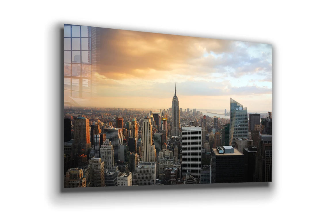 New York City Sunset UV Direct Aluminum Print Australian Made Quality