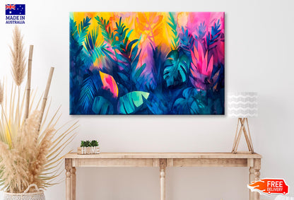 Colorful Leaves Abstract Wall Art Decor 100% Australian Made