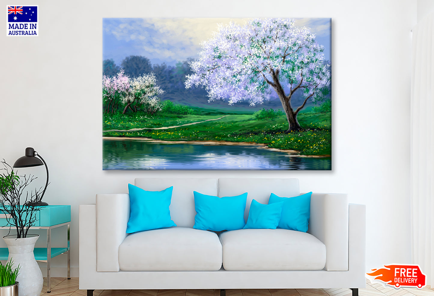 Spring Forest Trees Oil Painting Wall Art Limited Edition High Quality Print