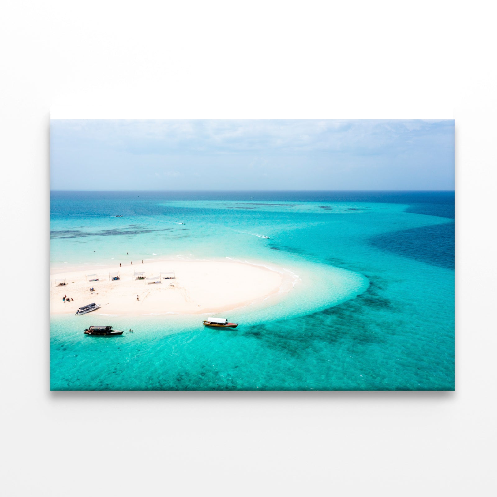 White Sand Island in Clear Ocean Print 100% Australian Made - Bella Home Decor
