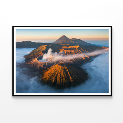 Sunrise in the Bromo Mountain in Indonesia Home Decor Premium Quality Poster Print Choose Your Sizes