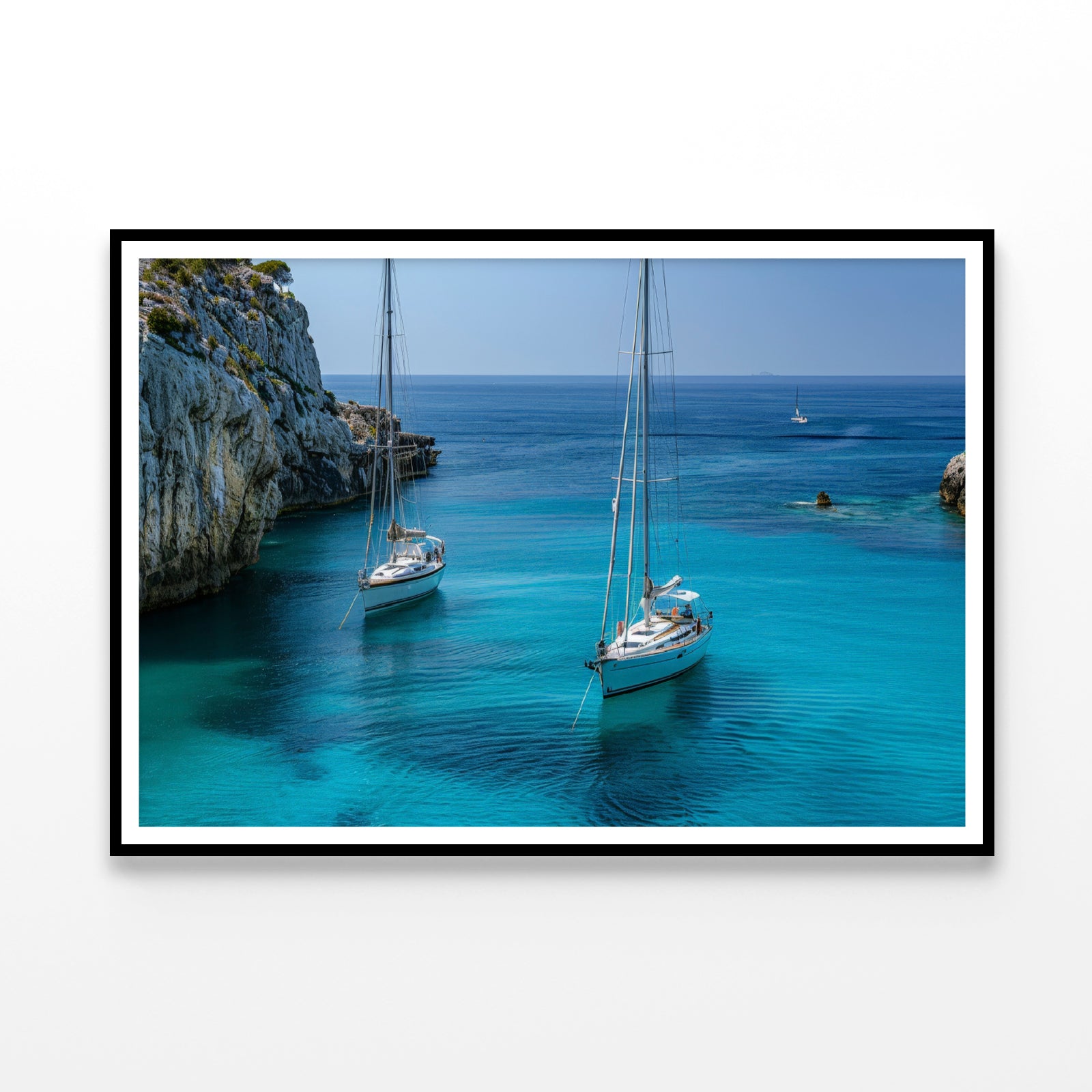 Couple of Boats, Sky Home Decor Premium Quality Poster Print Choose Your Sizes - Bella Home Decor