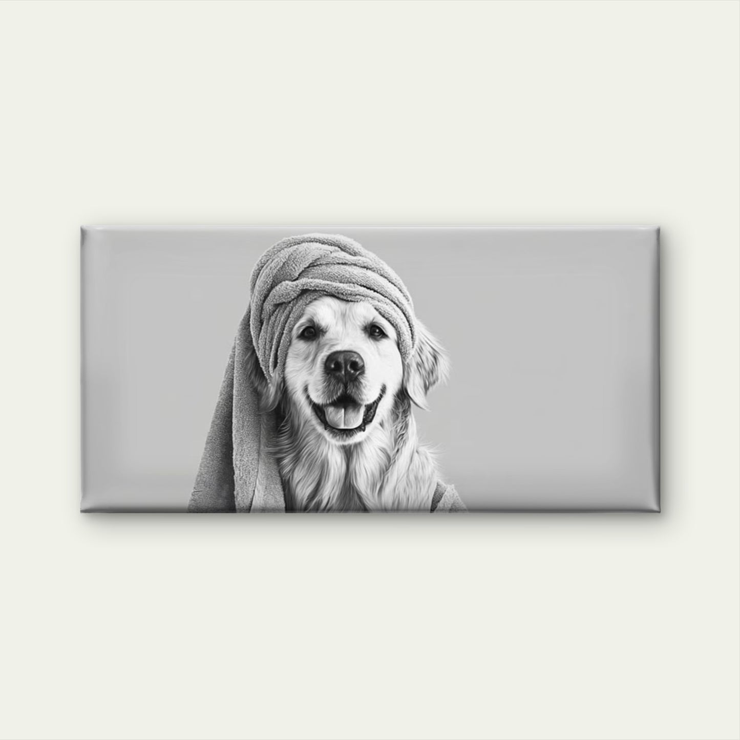 Smiling Labrador Retriever Wall Art Canvas Office Home Room Framed 120x60cm