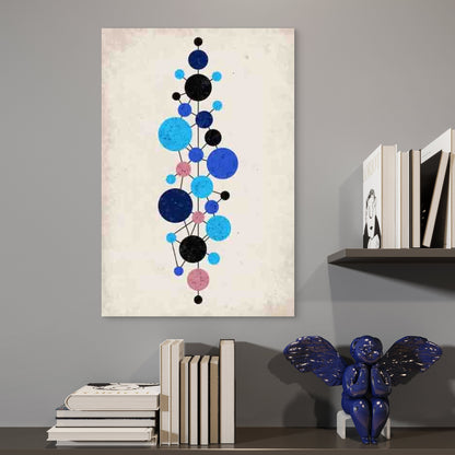 Featuring an Abstract Geometric Design Metal Print Ready to Hang - Bella Home Decor