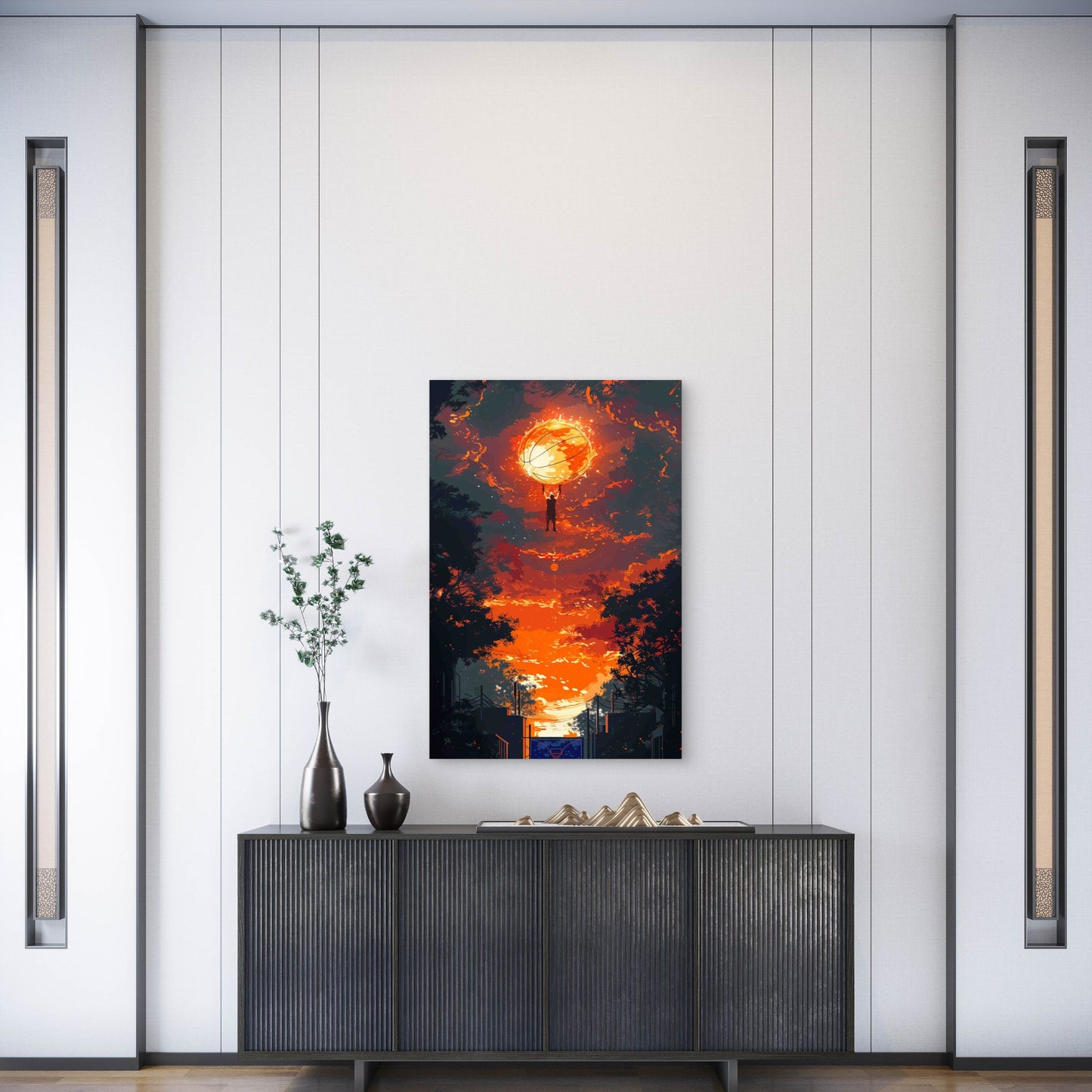 Giant Orb Manifestation A Cosmic Journey Metal Print Ready to Hang