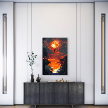 Giant Orb Manifestation A Cosmic Journey Metal Print Ready to Hang