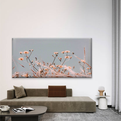 Withered Flower in Close Up Wall Art Canvas Office Home Room Framed 120x60cm