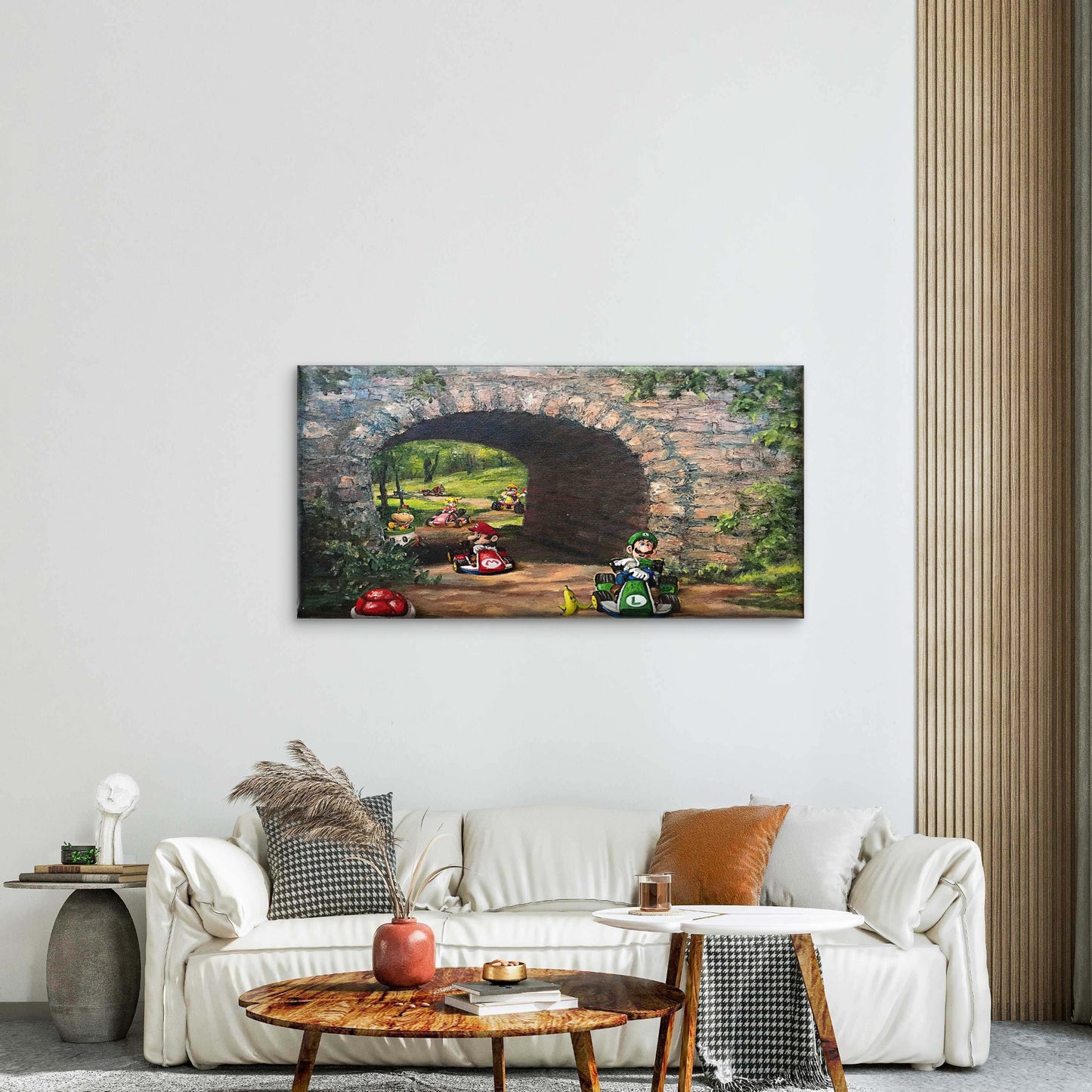 Vintage Gaming Landscape Wall Art Canvas Office Home Room Framed 120x60cm