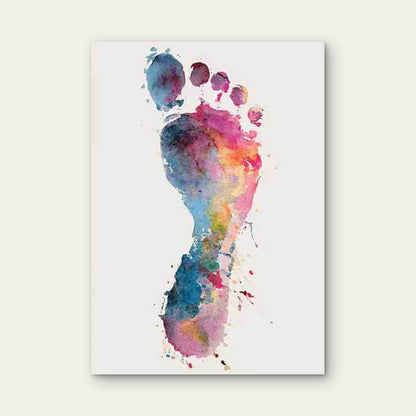 Anatomical Foot Chart 60x90cm Metal Print Ready to Hang