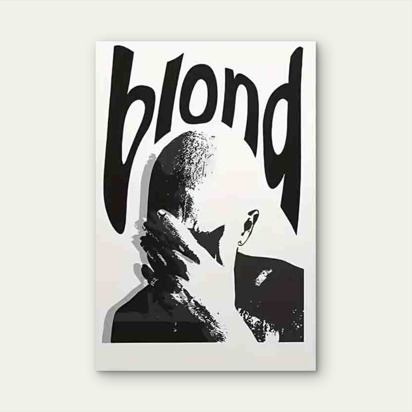 Blond TEXT 60x90cm Metal Print Ready to Hang