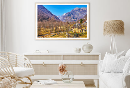 A Small Town Nestled In the Mountains in Switzerland Home Decor Premium Quality Poster Print Choose Your Sizes